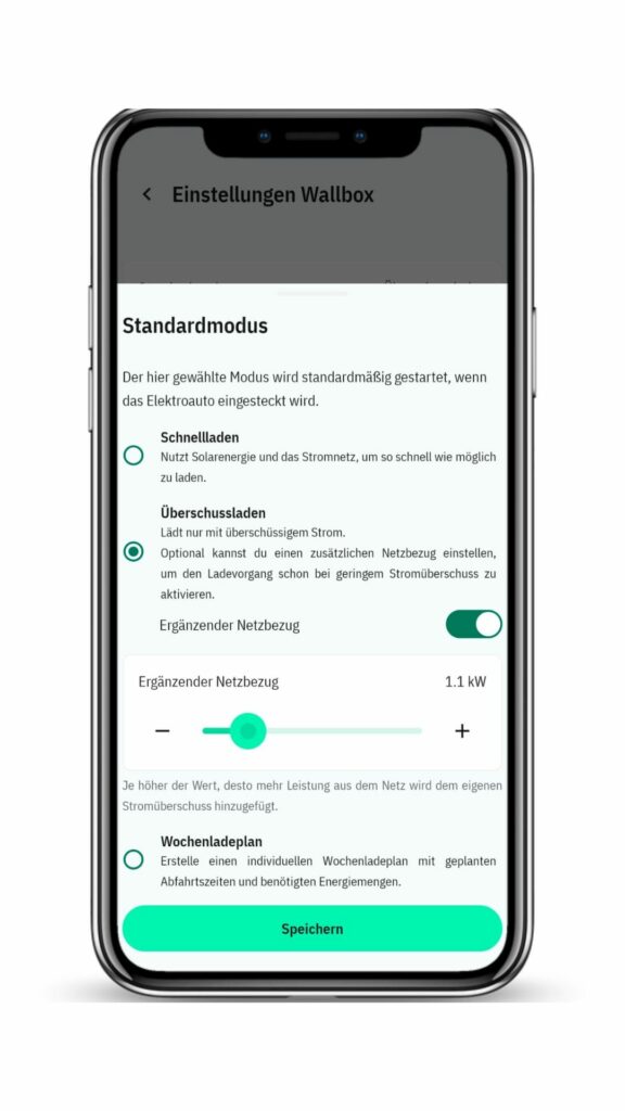 Konfiguration der smarten Wallbox.